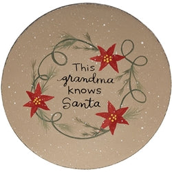 Grandma Claus Plate 3 Asstd.