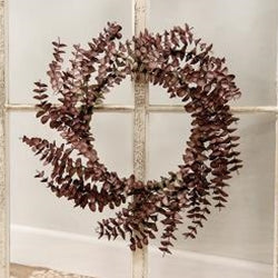 Burgundy Fall Ombre Eucalyptus Leaf Wreath