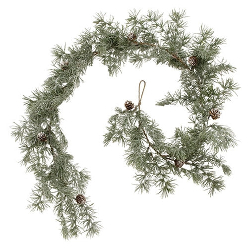 Iced Weeping Pine Garland 5ft