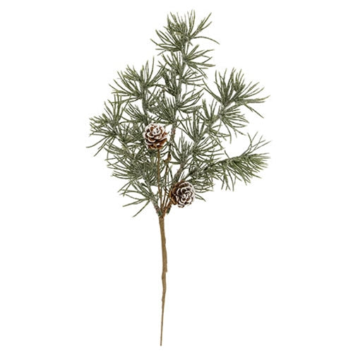 Iced Weeping Pine Pick 14.5"