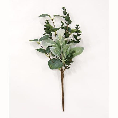 Velvet Lamb's Ear & Eucalyptus Pick 14"