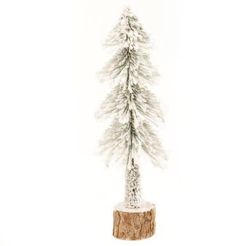 *Heavy Snowy Pencil Tree 16"