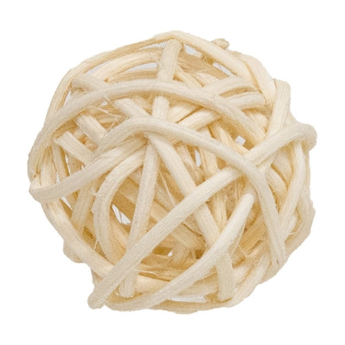 12/Set Ivory Twiggy Rattan Balls 1.25"