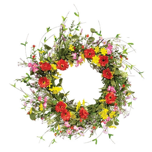 Sun Dazzled Blooms Wreath - 24"