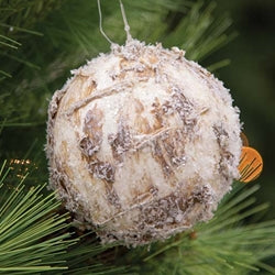 Winter Woods Round Ball Ornament 3.25"