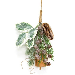 Icy Cheer Holly & Pine Bell Door Hanger