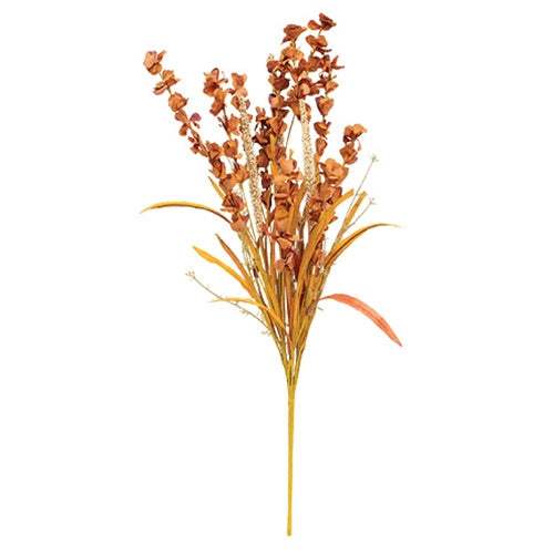 Fall Wildflower Heather & Dried Grass Spray 25"