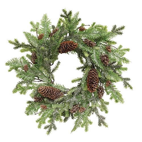 Glittering Millwood Pine Wreath 16"