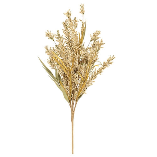 Fall Grass & Heather Bush 24" Cream