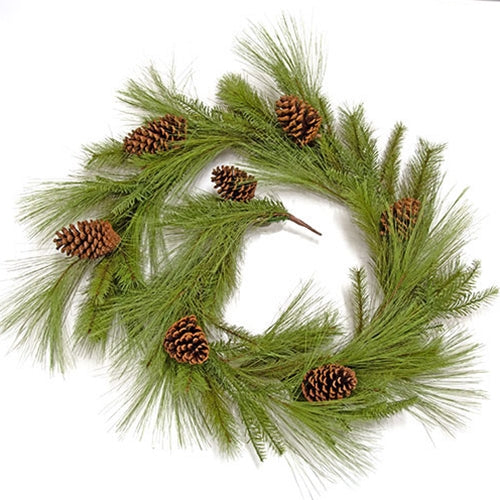 Woodland Mixed Pine Garland w/Pinecones 6ft