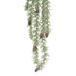 Cascading Icy Pine Spray w/Cones 44"