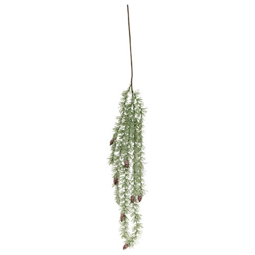 Cascading Icy Pine Spray w/Cones 44"