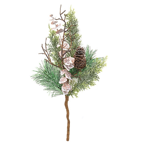 Icy Woodland Pine & Eucalyptus Pick 17.5"