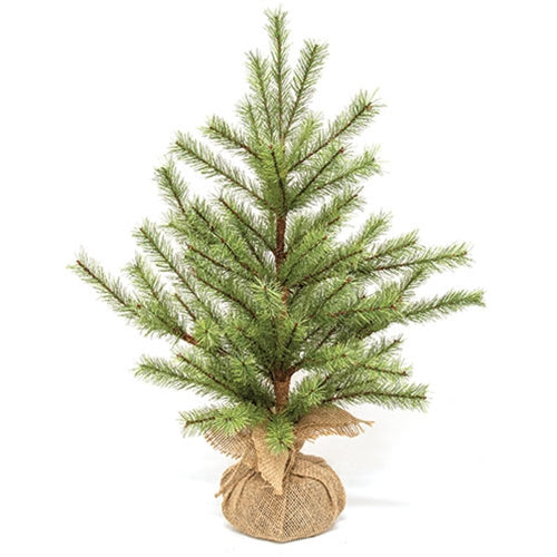 Bristle Country Pine Tree in Burlap Base 24"