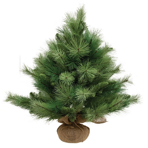 River Valley Mixed Pine Tree w/Burlap Base 28"