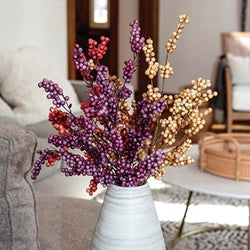 Canella Berries Spray 25" Teastain