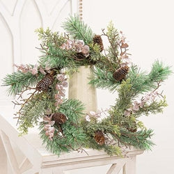 Icy Woodland Pine & Eucalyptus Wreath 22"