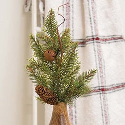 Rustic Cedar & Pine Bell Spray 21"