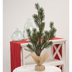 Table Spruce Tree w/Burlap Base 19"