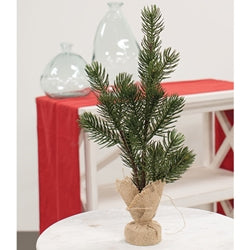 Table Spruce Tree w/Burlap Base 14"