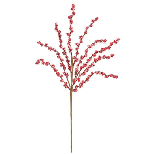 Icy Pepper Berry Cluster Branch 28"