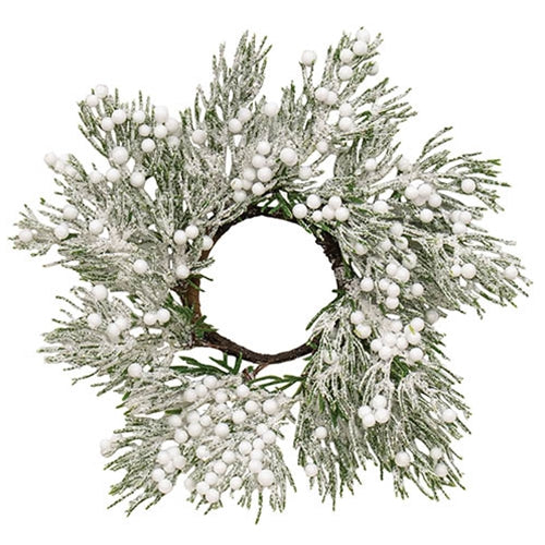 Frosted Snow Berry & Pine Ring 2"