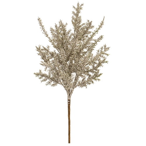 Silver Sparkle Cedar Spray 20"