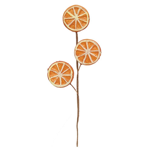 Faux Orange Slices Pick 12"