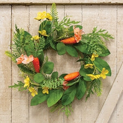 Spring Carrot Garden Wreath 15"