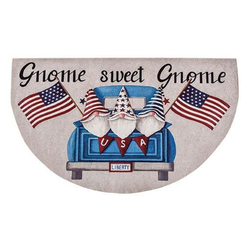 Gnome Sweet Gnome Patriotic Truck Half Mat