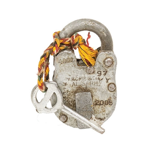 Antique Metal Lock & Key