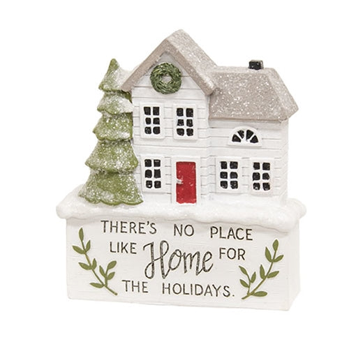 Home For the Holidays Resin House Figurine