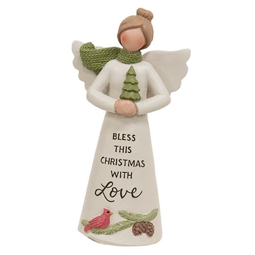 Bless This Christmas with Love Resin Angel