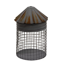 Distressed Metal Silo Lantern