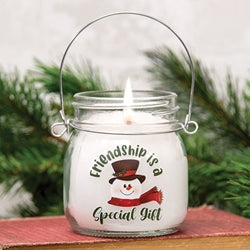 Friendship is a Special Gift 6oz Twisted Peppermint Jar Candle