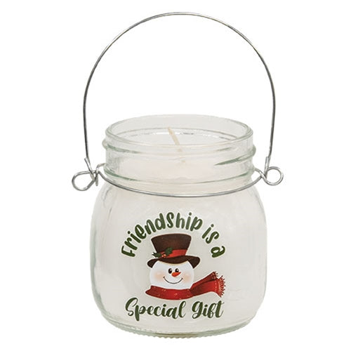 Friendship is a Special Gift 6oz Twisted Peppermint Jar Candle