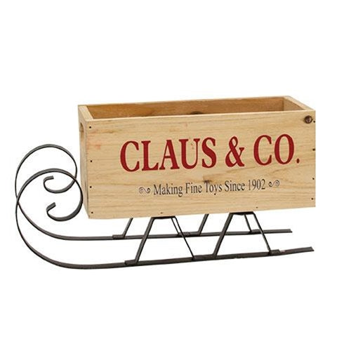 Clause & Co. Wood Sleigh