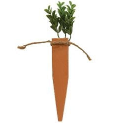 White or Orange Large Rustic Wood Carrot 2 Asstd.