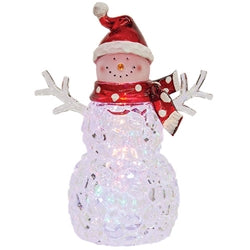 LED Icy Acrylic Snowman Figurine 2 Asstd.