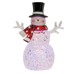 LED Icy Acrylic Snowman Figurine 2 Asstd.