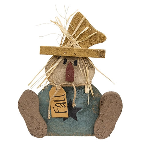 Rustic Wood Sitting Baby Fall Scarecrow