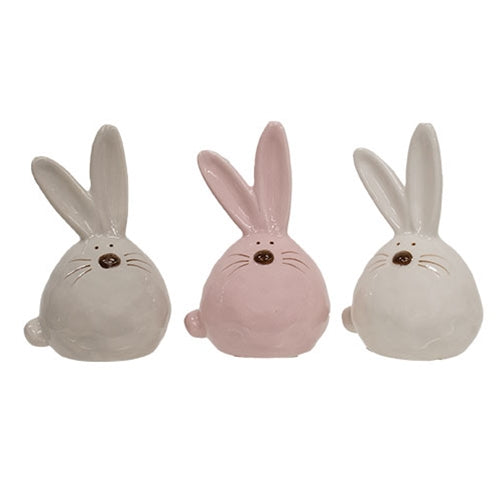 Ceramic Chubby Bunny Head Sitter 3 Asstd.