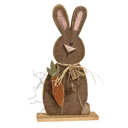 Rustic Wood Garden Friends Bunny on Base - 25"H - 2 Asstd.