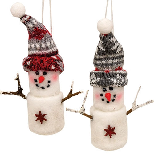 Plush Holiday Marshmallow Ornament 2 Asstd.