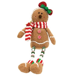 Stuffed Dangle Leg Gingerbread Sitter 2 Asstd.