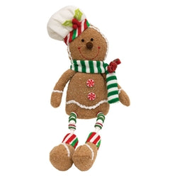 Stuffed Dangle Leg Gingerbread Sitter 2 Asstd.