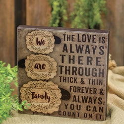 *We Are Family Box Sign