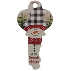 Snow Blessed Snowman Key Sign 3 Asstd.