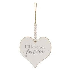 Love Forever Beaded Heart Ornament 2 Asstd.