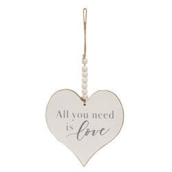 Love Forever Beaded Heart Ornament 2 Asstd.